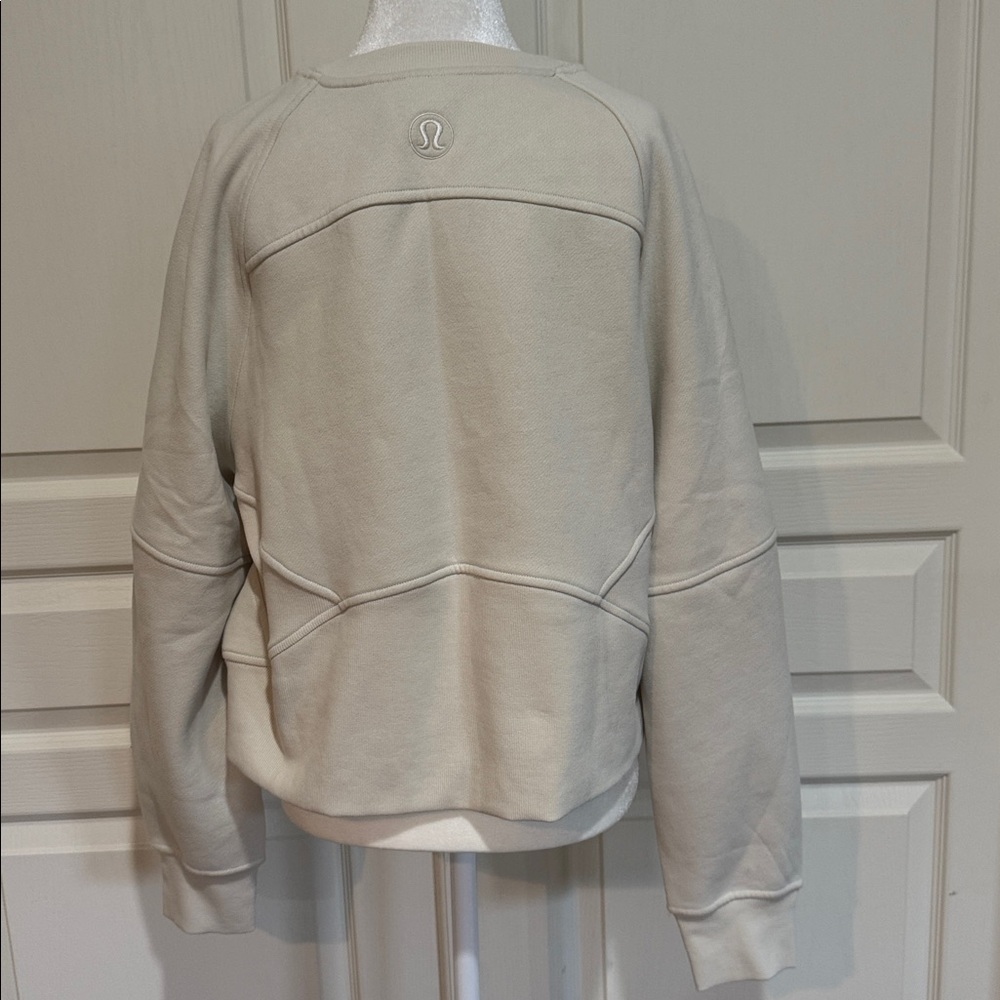 NWT. Lululemon Womens Scuba Oversized Pullover Bone Ivory Sweatshirt Size M/L - Picture 5 of 11
